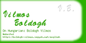 vilmos boldogh business card